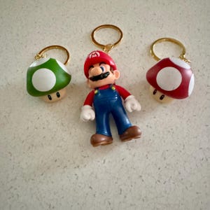 Super Mario Bros Keychain Bag Charm FREE SHIPPING Upcycled