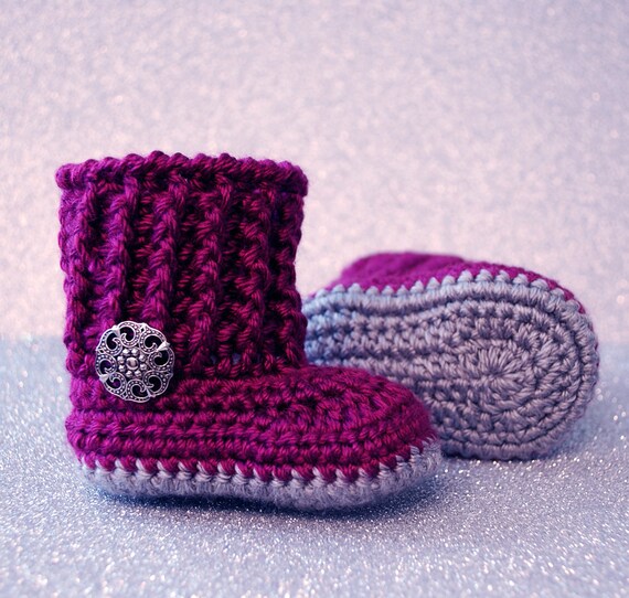 Items similar to Crochet Baby Boots-Baby Shoes-Baby Boy Boots-Snuggly ...