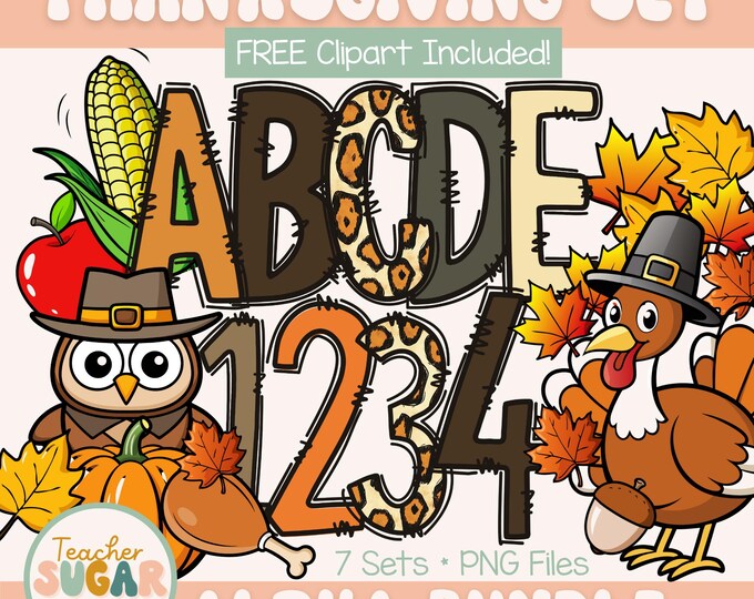 Thanksgiving Letters, Clipart Alphabet PNG, Thanksgiving Clipart ...