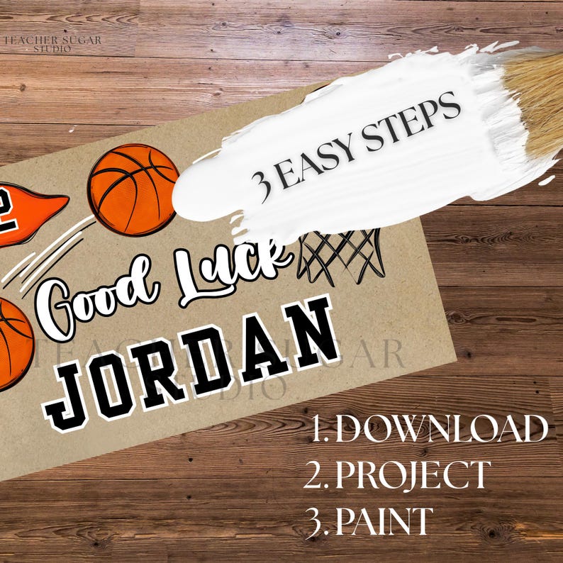 Basketball Birthday Banner Template, DIY Paintable Canva Sign (digital ...