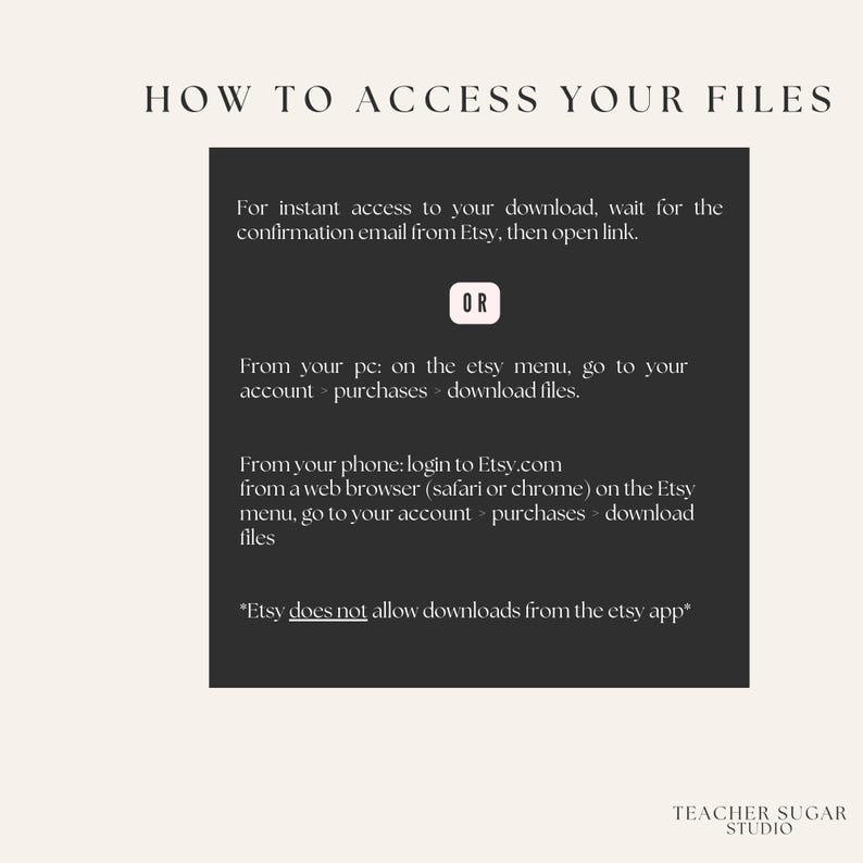 The image is a black and white photograph of a sign with instructions on how to access files.