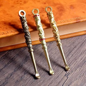Oorlepels in oud-gouden stijl, mini-bedeltjes - kies je stijl