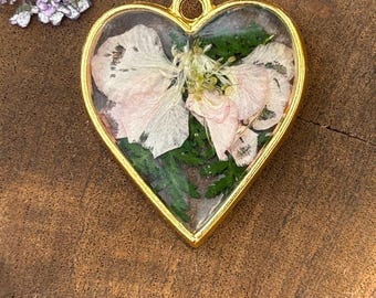 For Her From You Ciondolo A Cuore In Argento 925 Con Vero Fiore Rosa Selvatico - Gioiello Artigianale In Resina, Con Catenina 42 Cm, Regalo In Scatola - 4