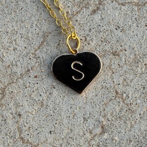Engraved Necklace | Heart initial necklace | Girl Gift | Gold Heart Necklace | Silver Heart Necklace | Custom Engraved Initial Necklace