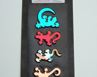 CBS Dichroic Leaping Lizards Package 96 COE Fusable Glass