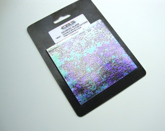 90 COE - CBS Dichroic Mini Splatter 4 Inch Square -   piece Clear backed