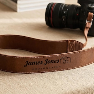 Personalized Leather Camera Strap，Custom name Leather DSLR Camera Strap，Gift for Photographer，Boyfriend Gift, Anniversary Gift