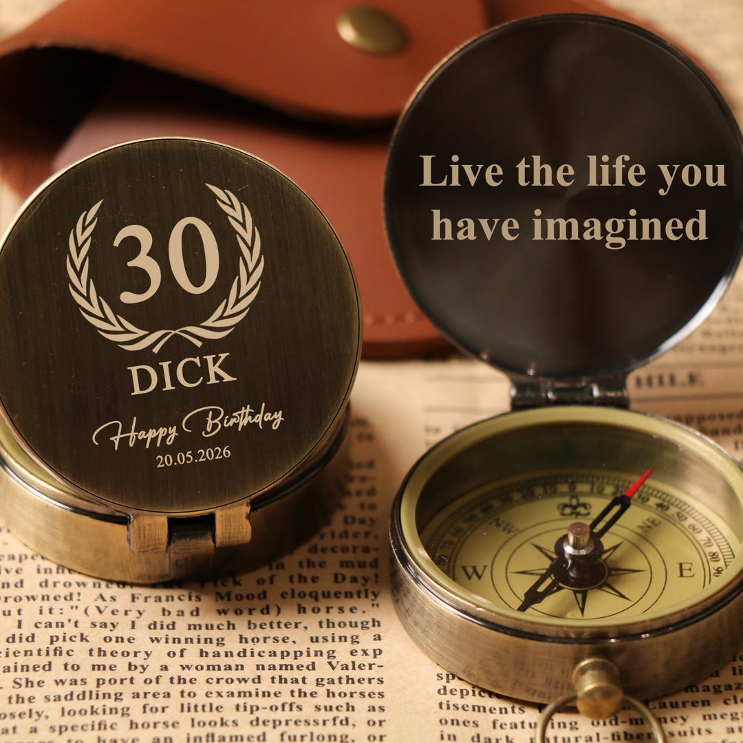 Personalized Engraved Compass,birthday Gift for Friend, Gift for Dad ...
