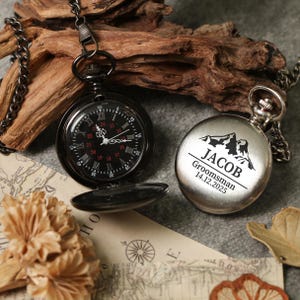 Personalized Engraved Pocket Watch，Groomsmen Gift,Wedding Party Favor, Best Man Gift, Personalized Gift For Men/Groom/Father,Pocket Watches