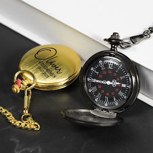 Personalized Engraved Pocket Watch,Custom Name Pocket Watch,Wedding Day Gifts for GroomsmenWedding Gift,Best Man Gift,Groomsmen Gifts