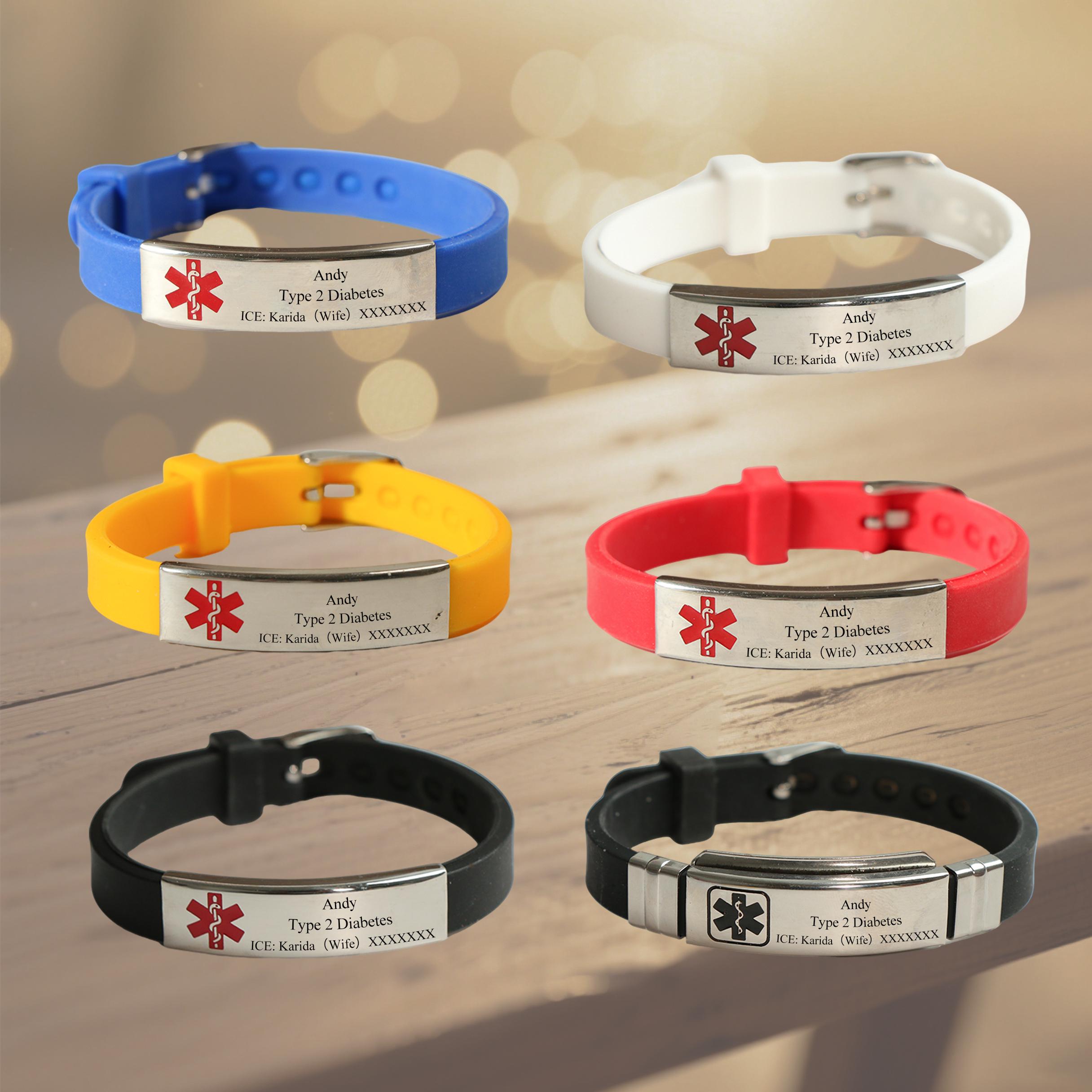 Braccialetto ID Sportivo In Silicone Per Corsa - The ID Band Company, Design Incisivo
