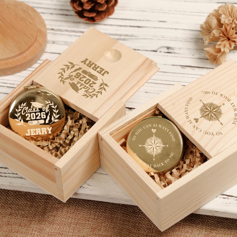 Engraved Graduation Compass With Gift Box，personalized 2026 Graduate ...