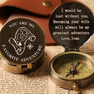 Personalized  Compass Birthday Gift for Boyfriend, Engraved Copper Compass, Anniversary Gift Husband, Gift for Him, Wedding Gift for Couple