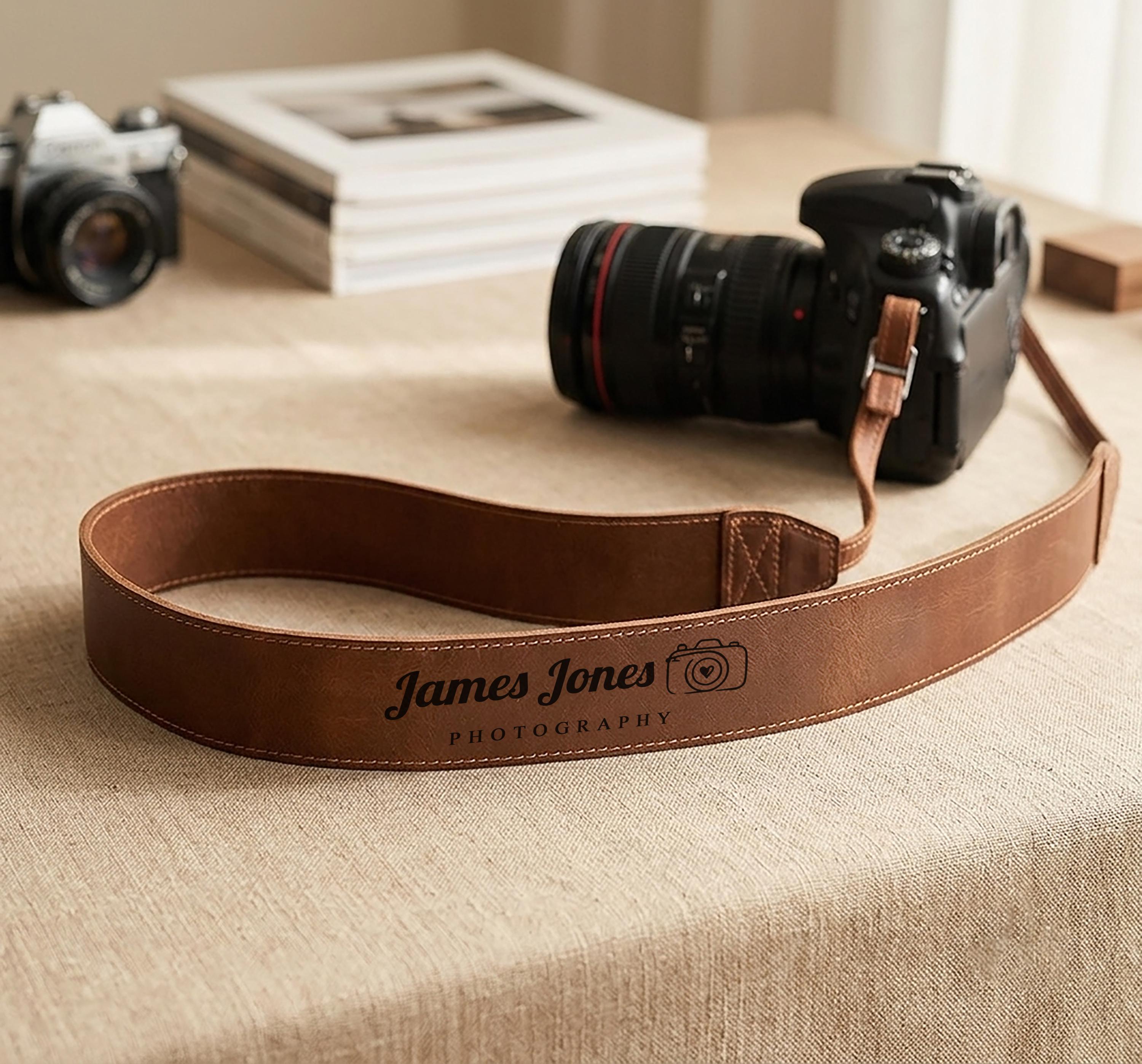 Personalized Leather Camera Strap，Custom name Leather DSLR Camera Strap，Gift for Photographer，Boyfriend Gift, Anniversary Gift