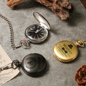 Personalized Engraved Pocket Watch-The perfect gift for the groomsmen,best groom proposal or wedding party keepsake.Wedding Gift for Men