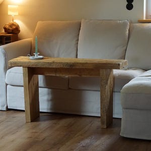 Rustic wooden bench made of reclaimed wood – handcrafted from barn floorboards | Solid wood bench, vintage decorative bench, hallway, living room