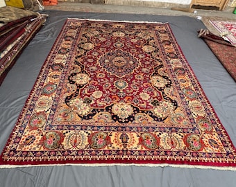 11x8 Ft Turkish Medallion Area Carpet Rug – Handwoven, Luxurious, Traditional Design, Ideal for Living Room & Home Decor