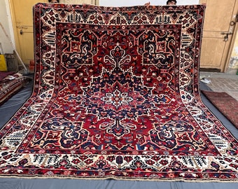 10.1x11.9 FtTurkish Medallion Area Carpet Rug – Handwoven, Luxurious, Traditional Design, Ideal for Living Room & Home Decor
