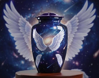 Angel Wings Urn - Cremation Urn - Funeral & Memorial Urn for Human Ashes upto 200 lbs