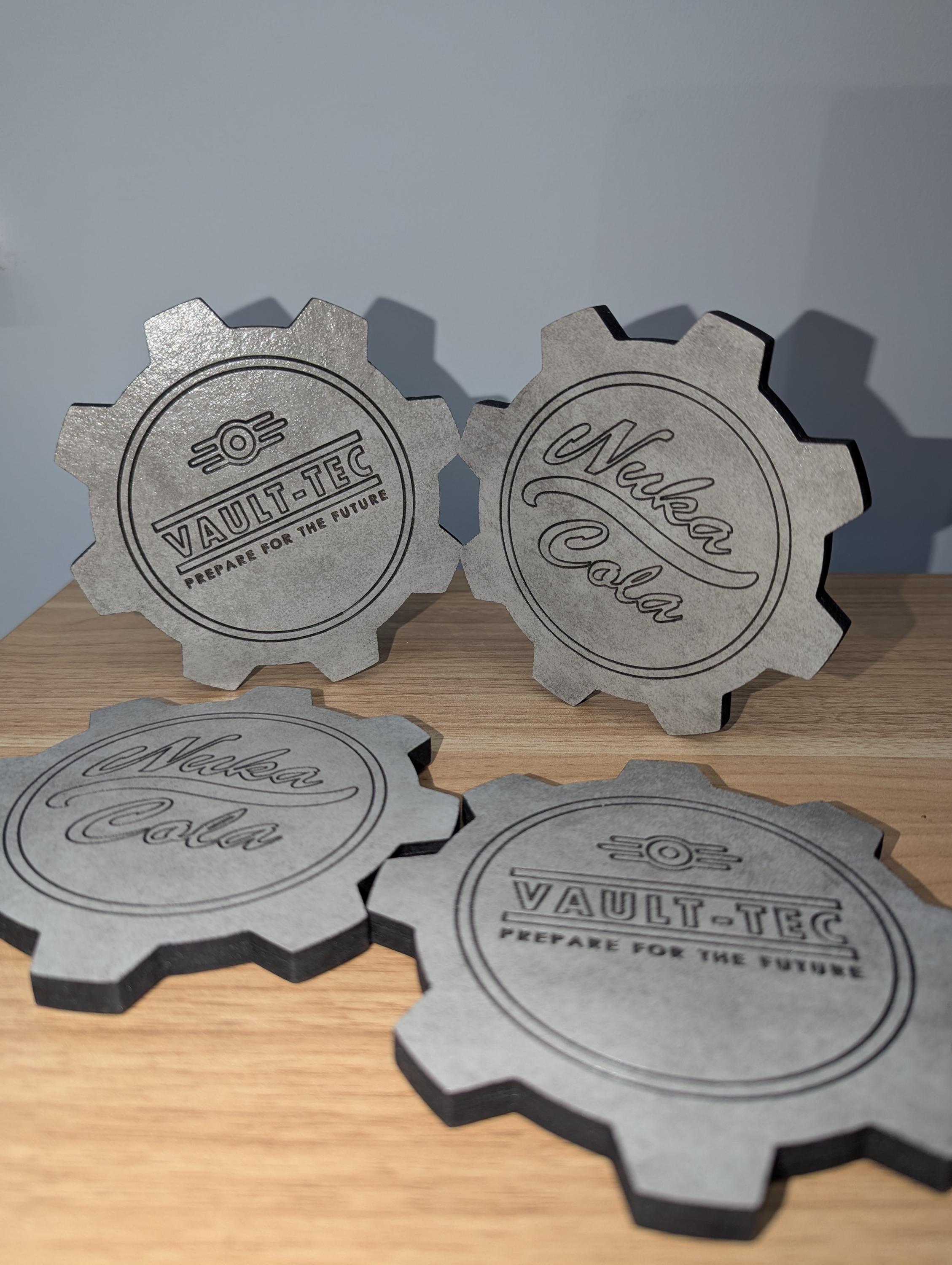 Vault Fallout Mat Fallout Vault-tec Coaster: Upcycled Laminate Gamer Drink Mat - Etsy UK