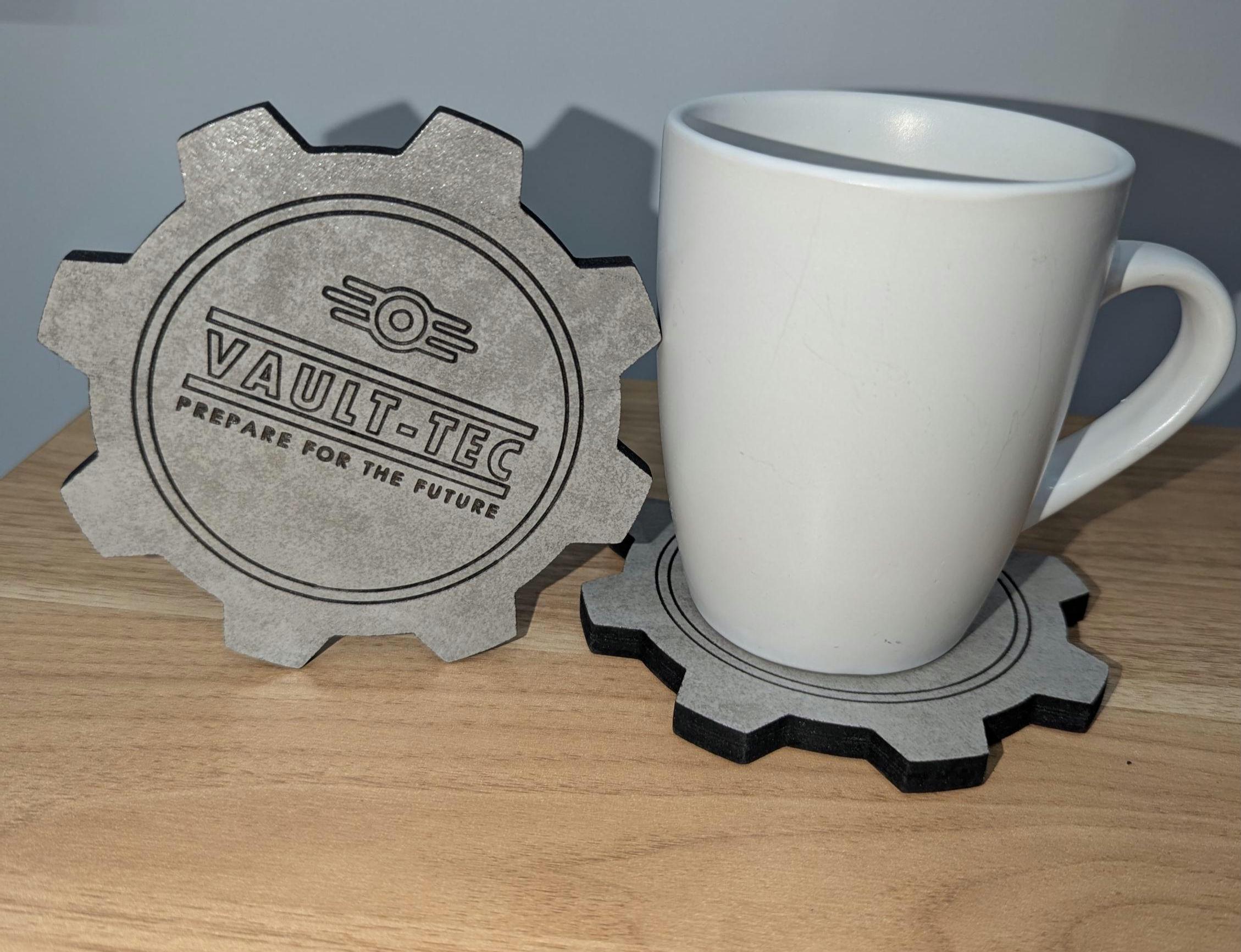 Vault Fallout Mat Fallout Vault-tec Coaster: Upcycled Laminate Gamer Drink Mat - Etsy UK