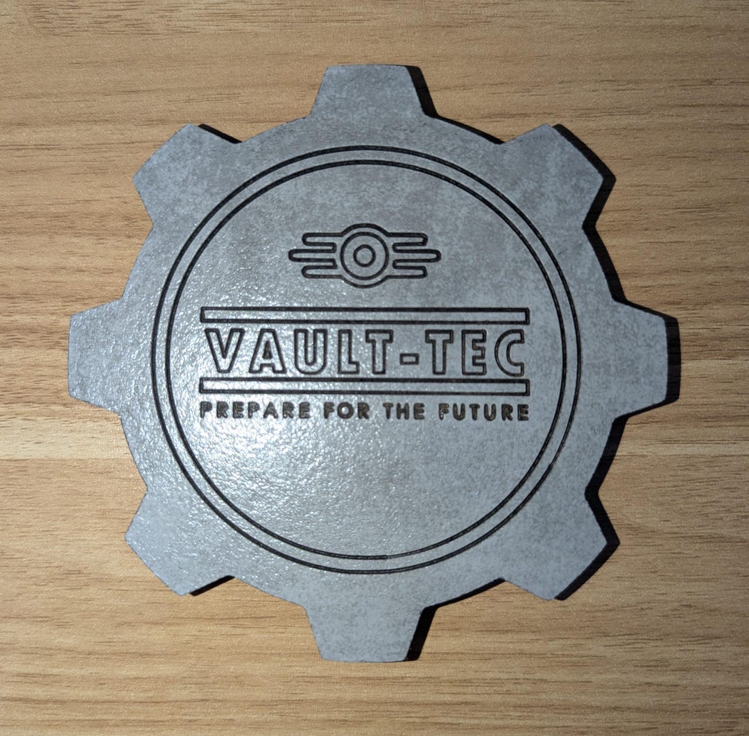 Vault Tech Mat Fallout Vault-tec Coaster: Upcycled Laminate Gamer Drink Mat - Etsy UK