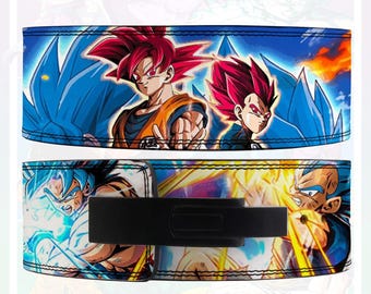 Cinturón Dragon Ball Z Lever Belt: Cinturón de gimnasio de cuero hecho a mano para levantamiento de pesas.