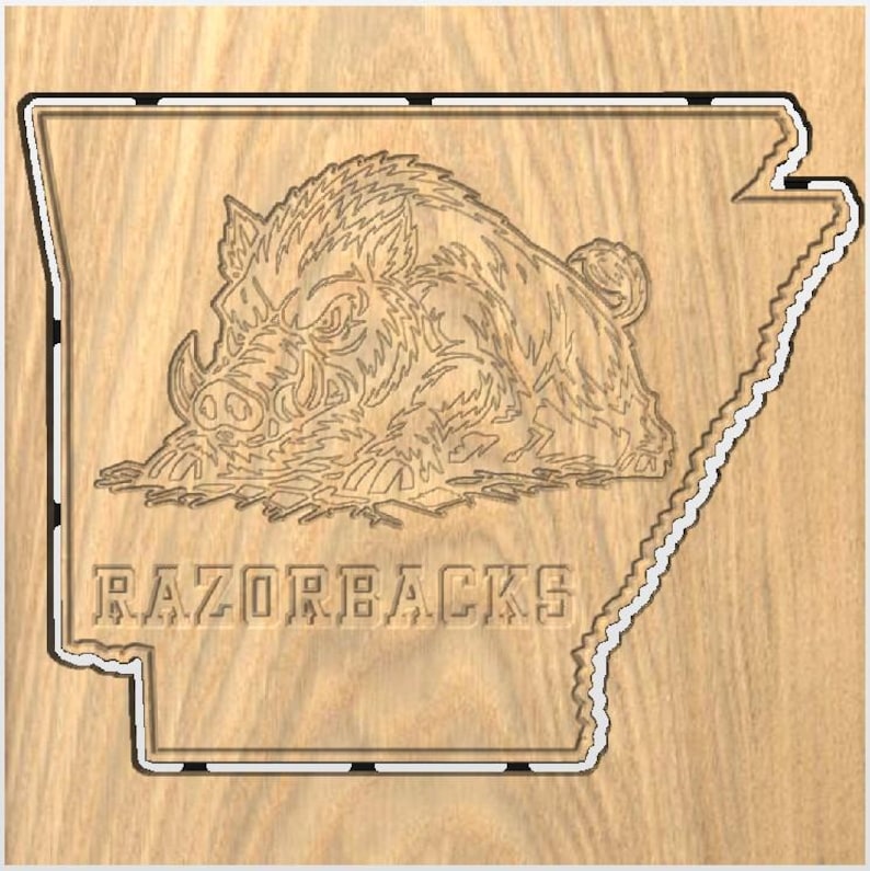 Wooden Razorback Arkansas Razorbacks CNC Laser File (digital Download) Includes DXF and ...