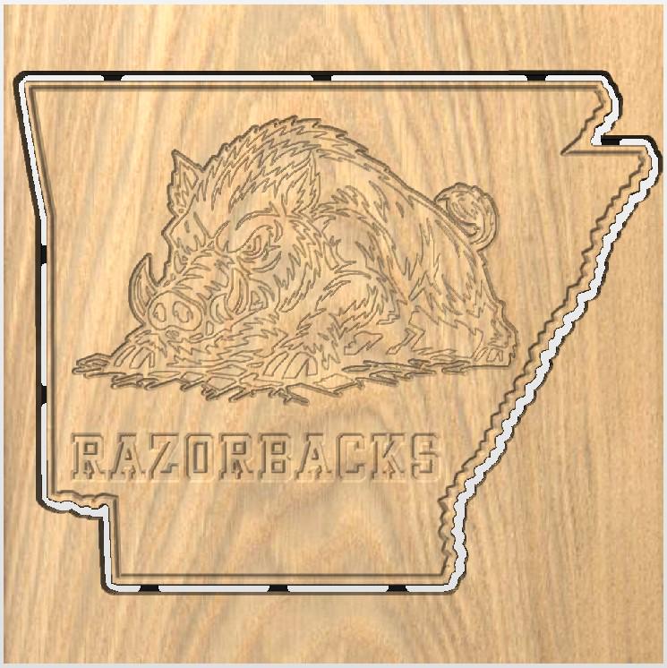 Arkansas Razorbacks CNC Laser File (digital Download) Includes DXF and ...