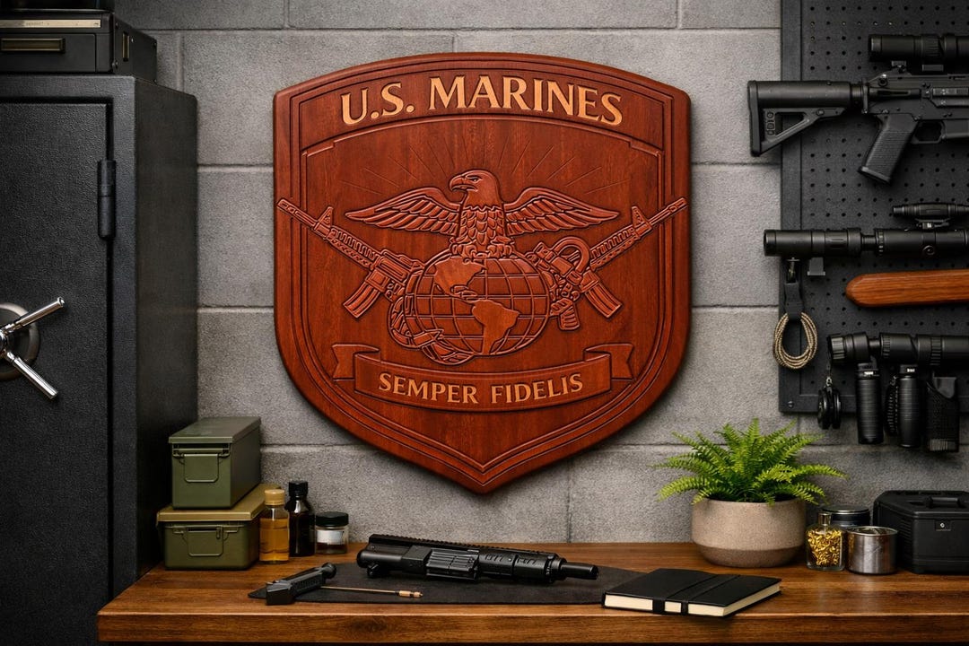 USMC Plaque CNC Laser File Includes DXF and Svg Files. - Etsy