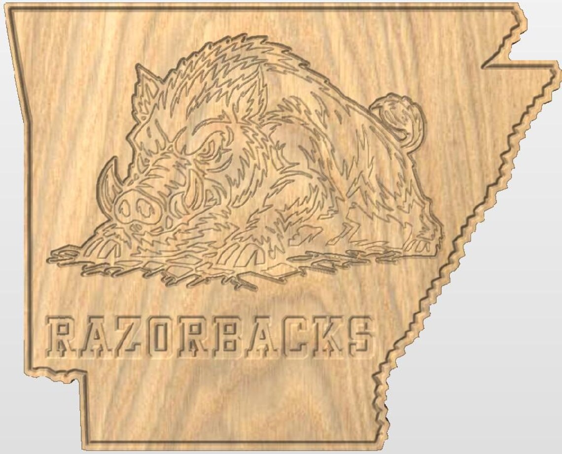 Arkansas Razorbacks CNC Laser File (digital Download) Includes DXF and ...