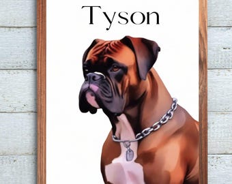 Personalized Dog Portrait from your photo, Pet Art, Dog Digital Download, Dog Memorial, Gift for Dog Lovers, Pet Portrait from Photo