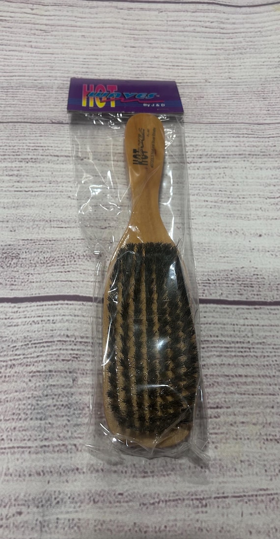 Vintage boar bristle brush wood handle, these were made 70’s-90’s era all natural boar bristle. Vintage brushes