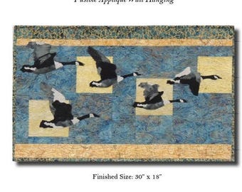 Long Journey Home Fusible Applique Pattern with flying geese