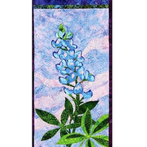 Texas Lupine: Bluebonnet Fusible Applique Pattern