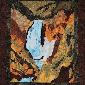 Yellowstone National Park_Artist&#39;s Point_ Fusible Applique Pattern