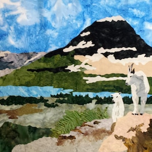 Glacier Park Hidden Lake Fusible Applique Pattern and Fabric Kit