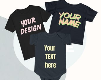 Personalized Baby Bodysuit or Kids Shirt: Custom Name, Family Matching