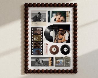 Printable Retro Matchbox Collage Poster Custom Couple Art Personalized Photo Collage Editable Canva Template Aesthetic Anniversary Gift BF