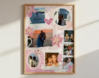 Afdrukbare aangepaste moeder fotocollage, gepersonaliseerde plakboek fotocollage poster, bewerkbare canvassjabloon, Moederdag cadeau moeder verjaardagscadeau