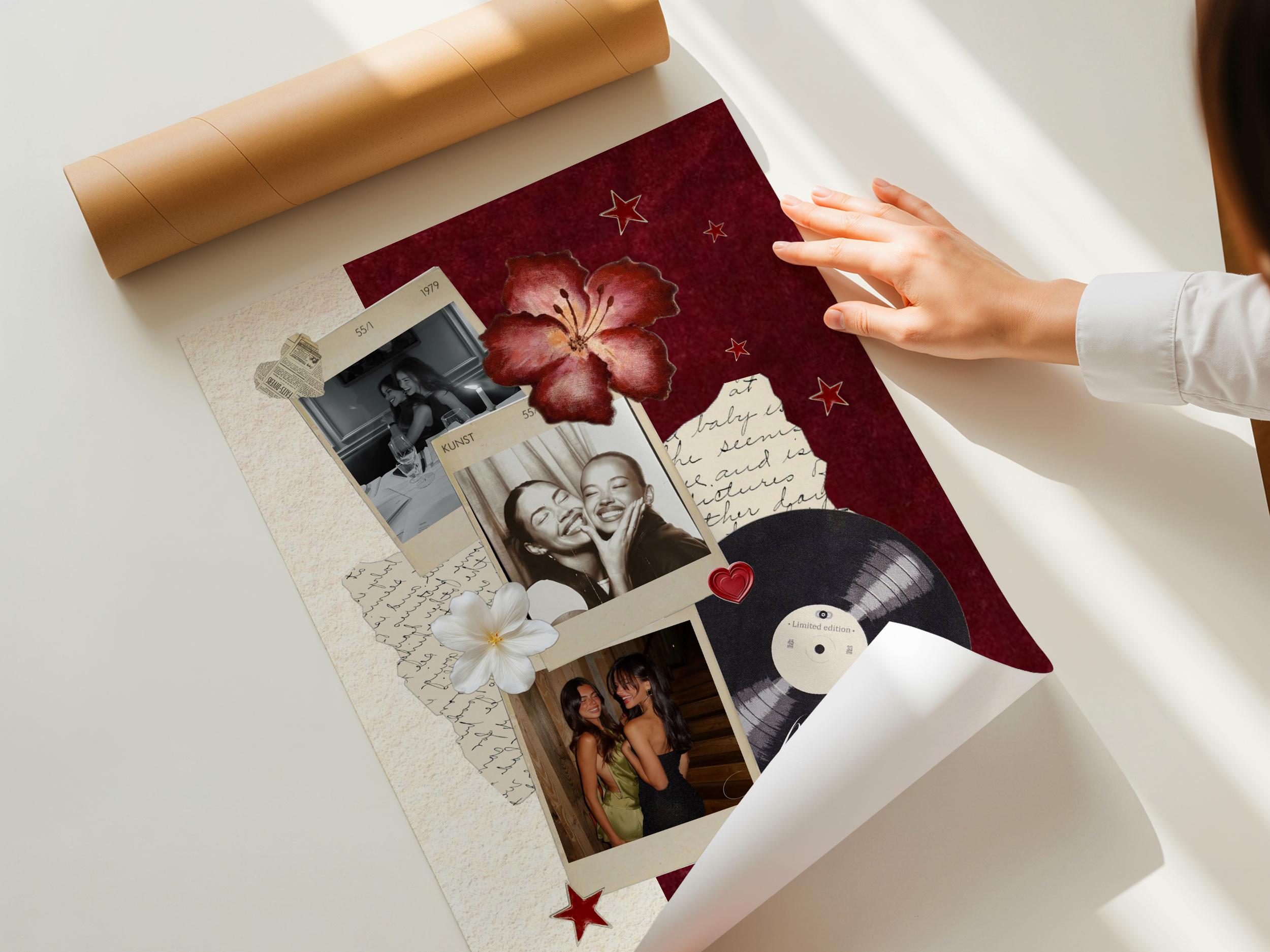 Best Friend Posters BUNDLE | Printable Retro Matchbox Collage Poster ...
