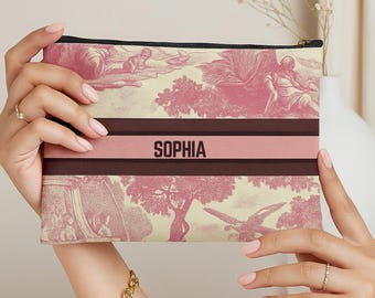 Personalized Canvas Makeup Bag, Bridesmaids Makeup Bags, Unique Personalized Cosmetic Bags, Bridesmaid Proposal Gifts