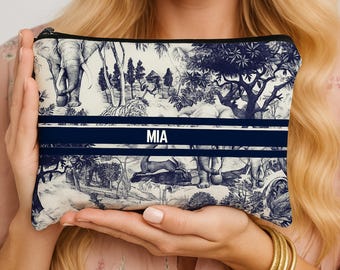 Personalized Vintage Makeup Bag, Custom Name Makeup Bag, Christmas Gift, Travel Cosmetic Bag,Gift for Women,Gifts for Her,Gift for Mom