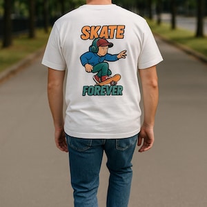 Skate T-Shirt - Cool Skateboard Design, Skater Gift, Skateboarding Tee, Streetwear Shirt, Urban Style Top