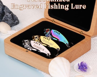 Personalized Metal Fishhook - Custom Engraved Fishing Lure, Handmade Fishing Lure, Fishing Gift, Gift for Husband,Father's Day Gift