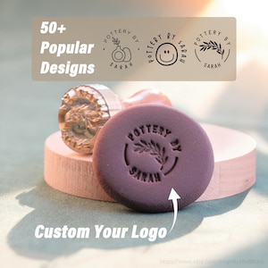 Personalized Pottery Stamp - Custom Pottery Makers Mark, Brass Stamp For Pottery, Ceramics Tool, Gift for Potter Makers, Birthday Gift