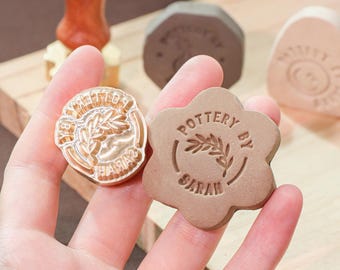 Custom Pottery Stamp - Clay signature Custom, Brass Stamp For Pottery, Stamp For Ceramic, Custom Letter Stamps For Clay, Brass Mold For Clay