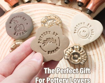 Custom Pottery Stamp - Personalized Ceramics Stamp, Polymer Clay Stamp, Makers Mark Stamp for Clay, Ceramic Tool
