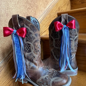 Boot Bows | Red White & Blue | Miss America