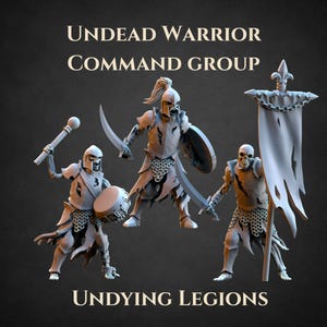 Miniaturas de Campeón Esqueleto (3 miniaturas) – Comando de Legiones Inmortales – DnD RPG